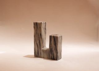 Candle holder | Grey Marble