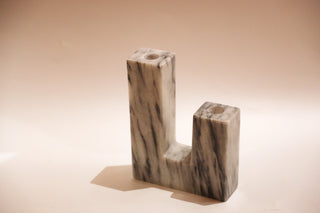 Candle holder | Grey Marble