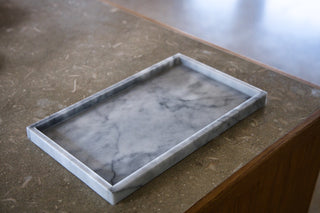 Rectangular tray | Grey marble