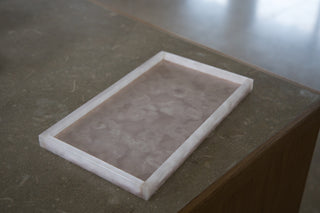 Rectangular tray | Pink onyx