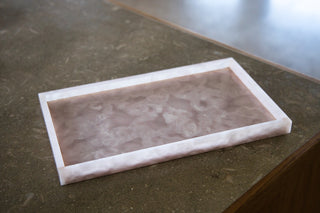 Rectangular tray | Pink onyx